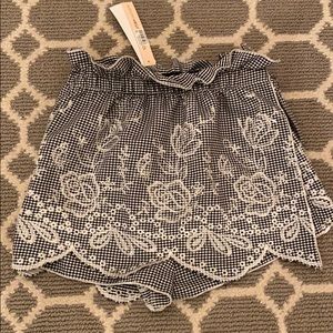 Aqua (Bloomingdales) Gingham Skort